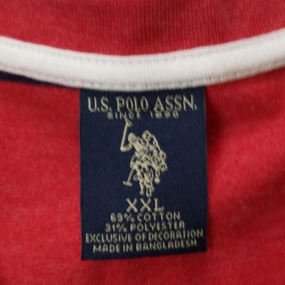 U.S. Polo Assn. Men's V-Neck Red Navy T Shirt — image 5 of 7